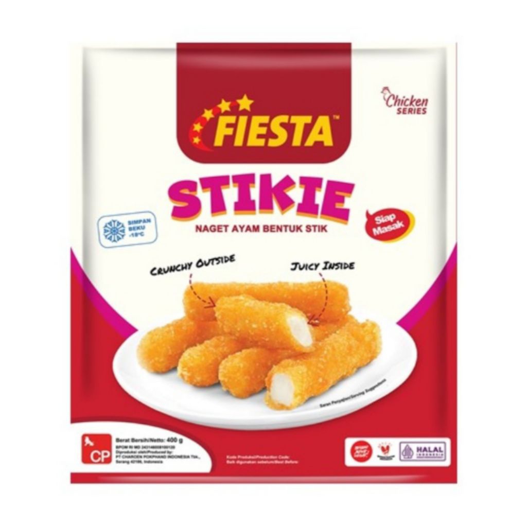 

Fiesta Chicken Nugget Stikie 400gr / Nuget Stik / Naget Ayam Stick