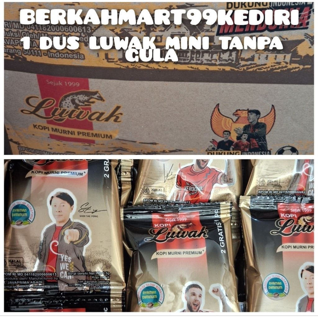 

Kopi luwak mini 1 Dus isi 20 renteng (tanpa gula)