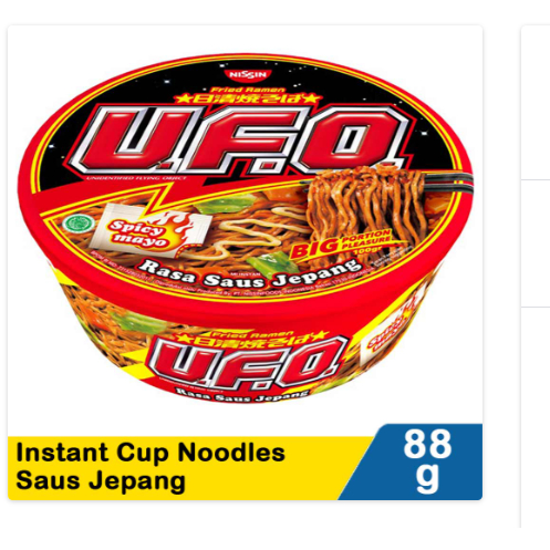

ufo instant cup noodles 100g
