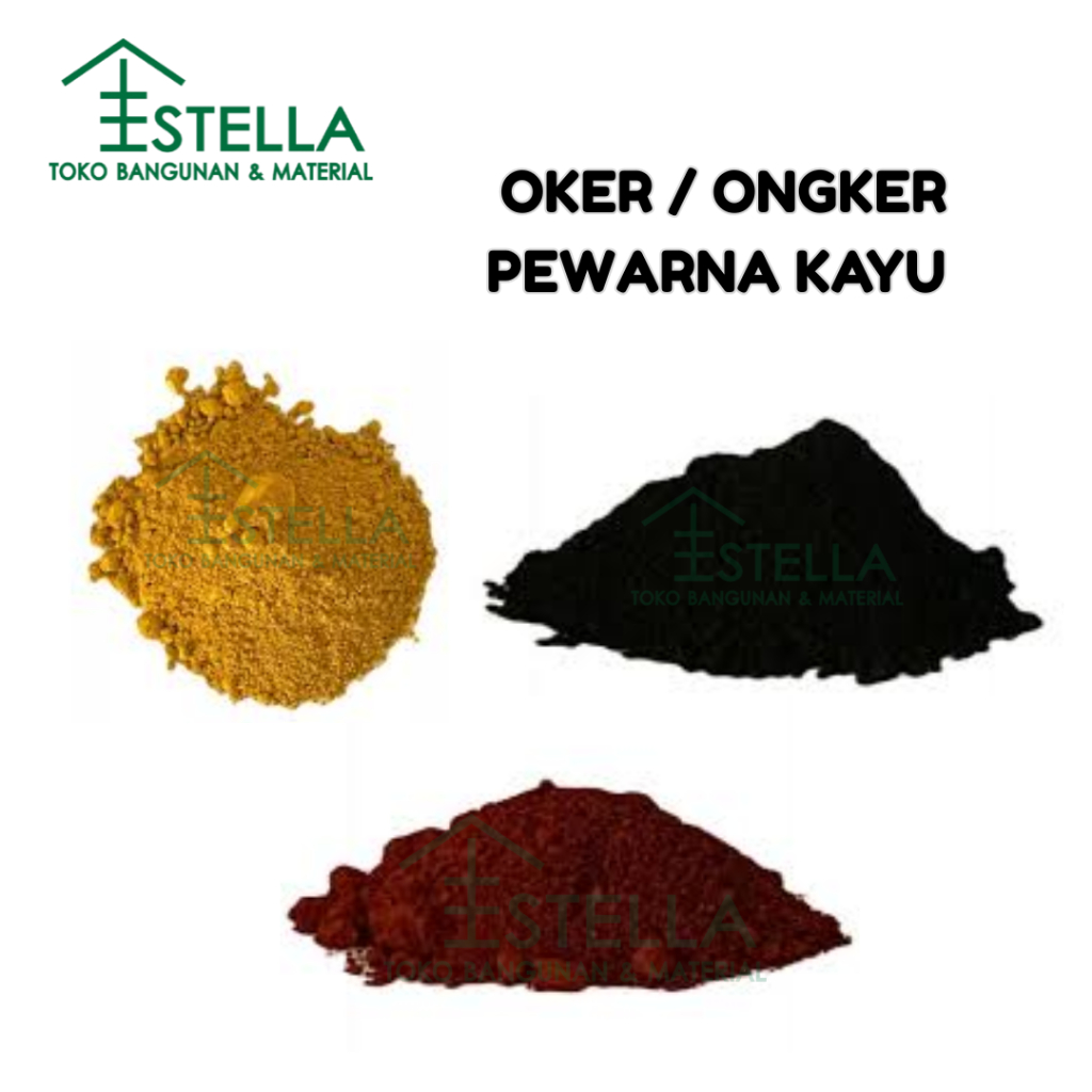 Ongker Coklat Hitam Kuning 1ons / Oker / Bubuk Pewarna Kayu Untuk Politur