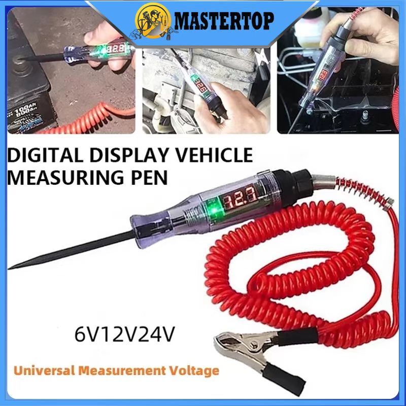 【READY&COD】6V-24V Tespen Digital DC Tester Testpen Kelistrikan Listrik Mobil Motor