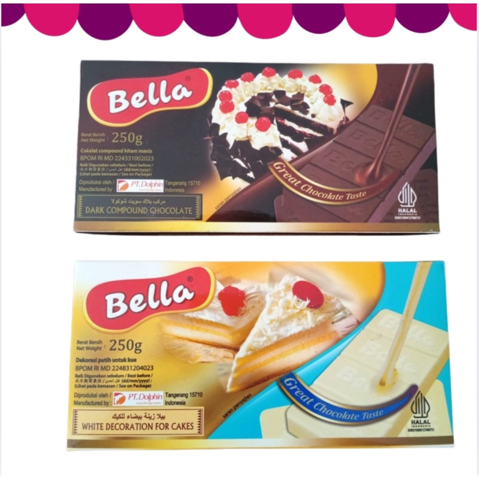 

Bella Coklat Compound Dark & White 250 gr