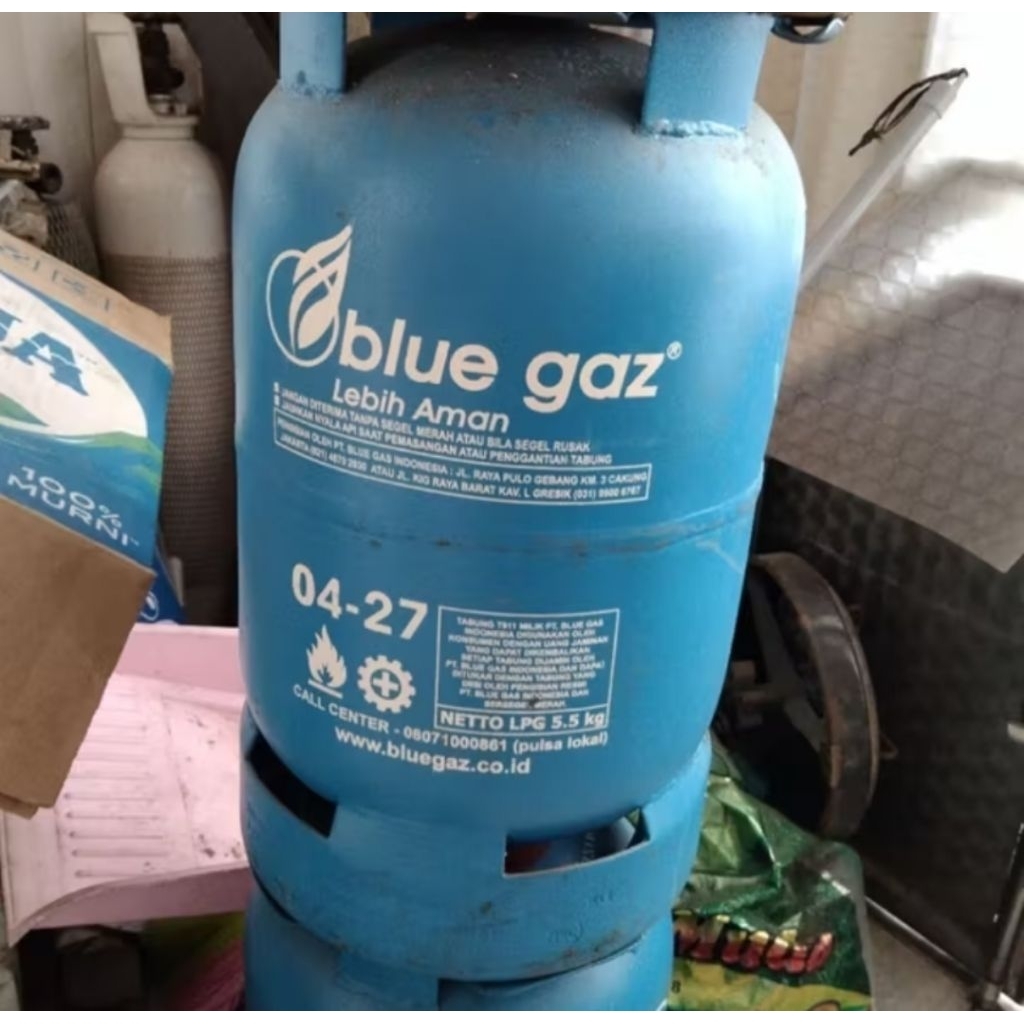TABUNG BLUE GAS 5.5 KG KOSONG PENGIRIMAN HANYA BISA GOJEK INSTANT SAJA