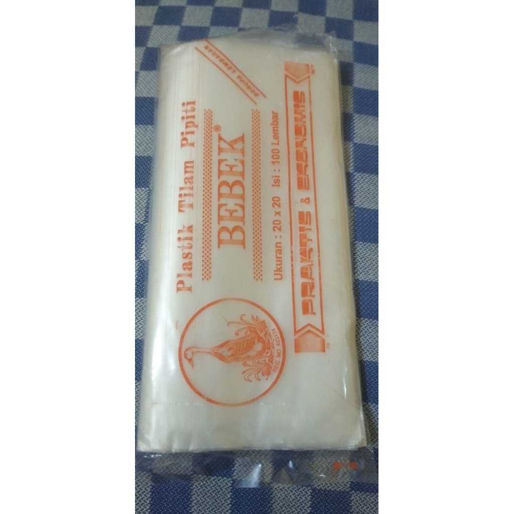 PLASTIK TILAM PIPITI,TILAM STREFOAM BUBUR UKURAN  20X20 ISI 100 LEMBAR