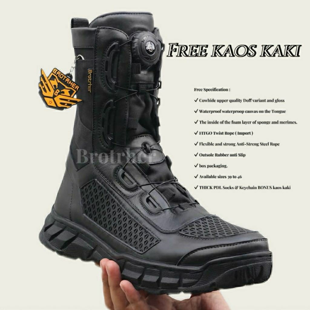 BROTHER FITGO TAWON DOFF sepatu Pdl Tactical Tali Putar