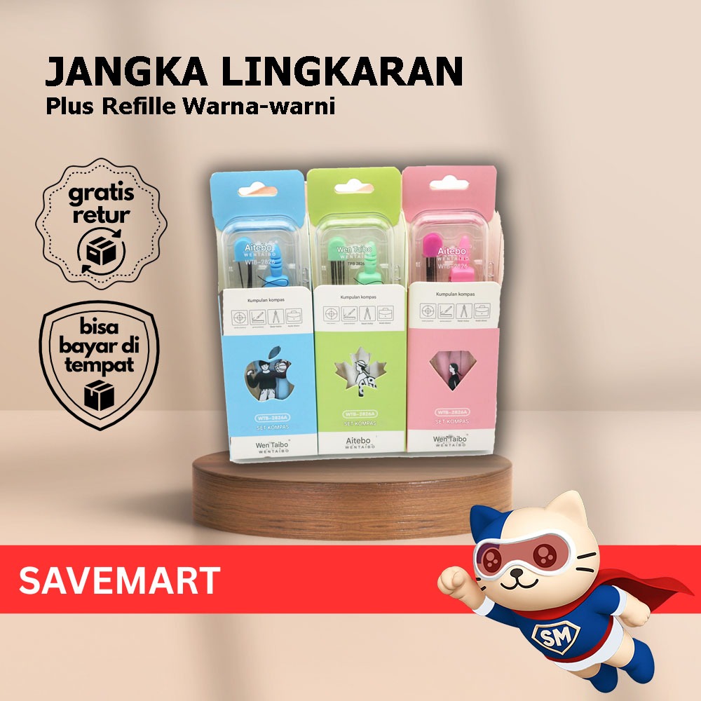 

Set Jangka Lingkaran + Refill Desain Unik & Warna Menarik Paket Jangka Kompas Pelajar Dilengkapi Refill Pensil Praktis