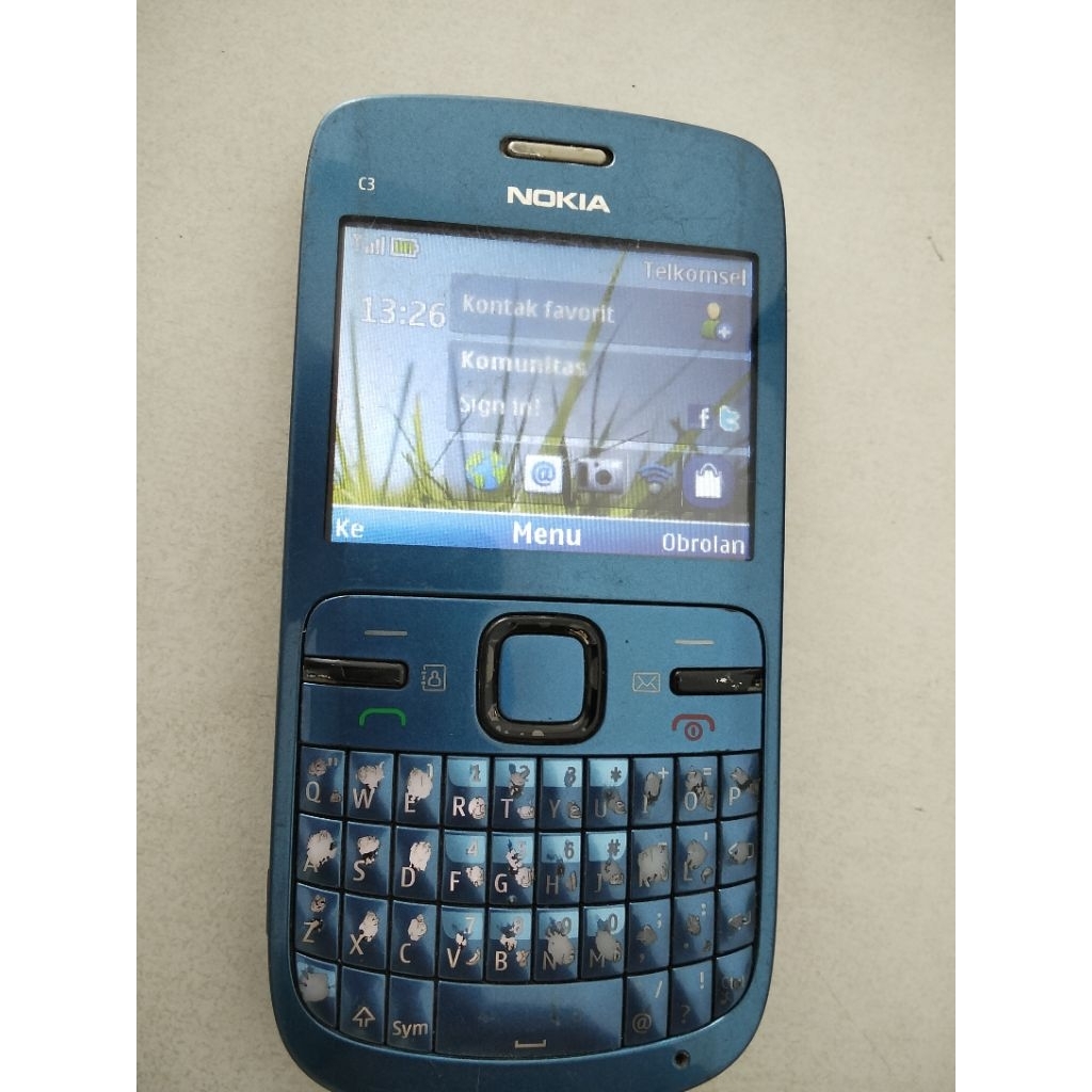 NOKIA HP NOKIA LAWAS JADUL C3 00 MODEL QWERTY NORMAL