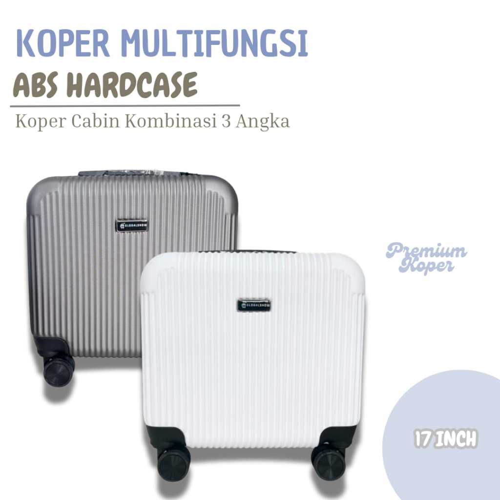 Koper 17 Inch Bahan ABS Tebal / Koper Kabin Pilot Premium / Koper 17 Inch Murah Ringan