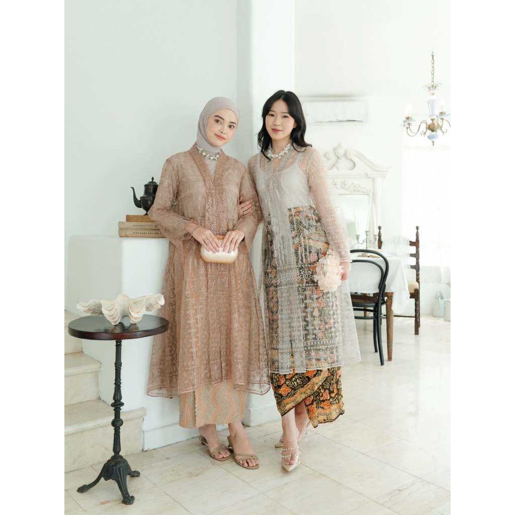 Womenwear - Naura Tunik/Tunik Brukat Wanita/Outfit Kondangan/Tunik Kebaya/Tunik Mewah