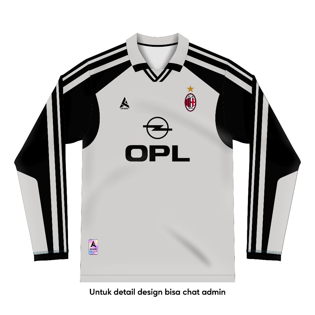 ATHLETIC SPORTWEAR - Jersey Vintage Bola Fantasy Milan GK 2000-02 Fullprinting Casual - Atasan
