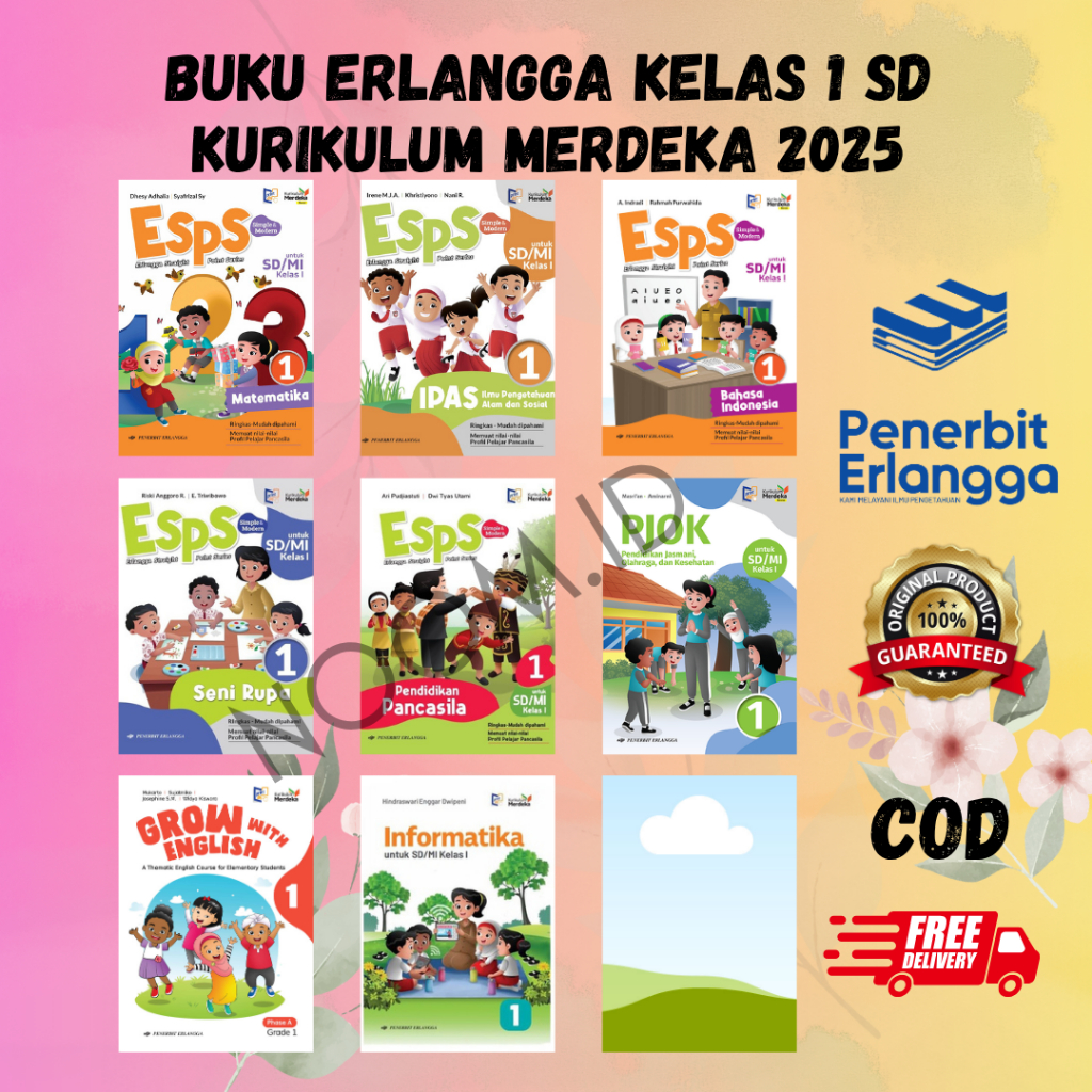BUKU SD KURIKULUM MERDEKA KELAS 1 SD ERLANGGA // ESPS kelas 1