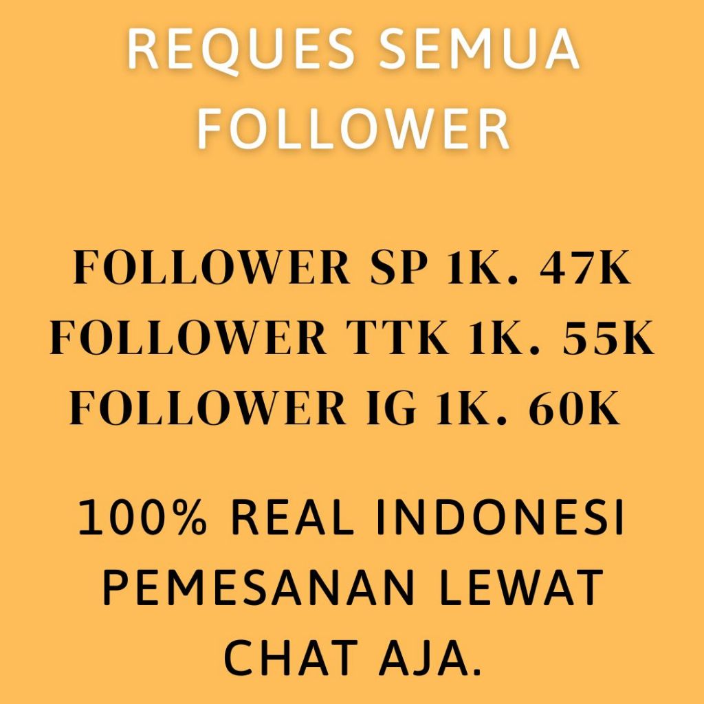 FOLLOWER TIKTOK