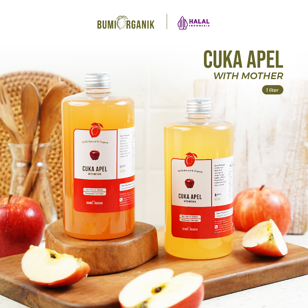 

CUKA APEL ORIGINAL ORGANIK 1000ML WITH MOTHER BUMI ORGANIK / APPLE CIDER VINEGAR / CUKA SARI APEL ORIGINAL UNTUK DIET KESEHATAN DETOX DETOKS / CUKA APPLE / BRAGG ORIGINAL ASLI CUKA APEL NUTRIFARM ORIGINAL DARIBUMI / NUTRIFARM / CUKA APEL BEORGANIK