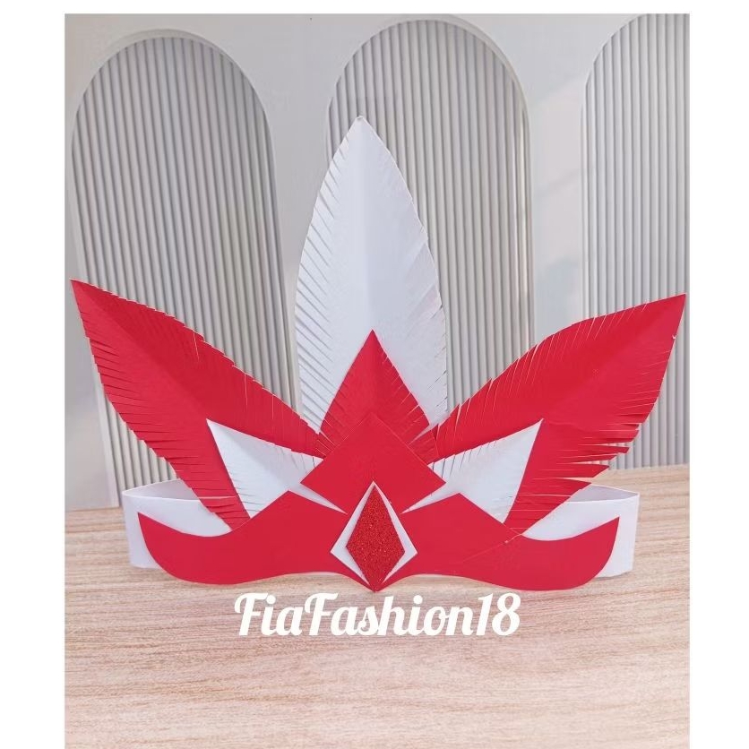 Mahkota Kertas Mahkota Tari Hiasan kepala Bando Agustusan Topi Kertas