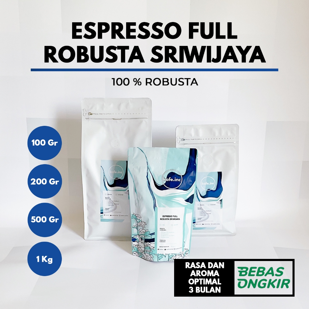 

(TEBET) Espresso Full Robusta Sriwijaya Kafein (SAMEDAY)