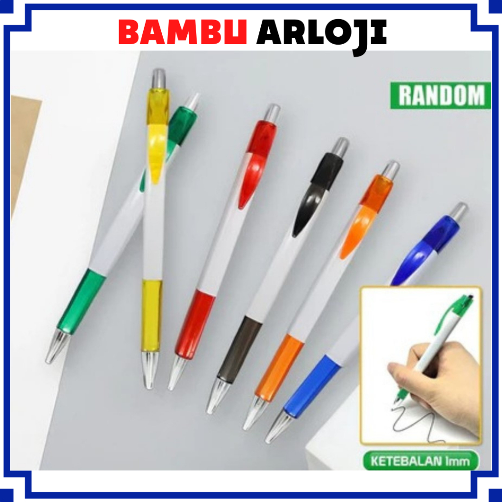 

BAJ Pulpen Plastik 1MM Pen Promosi Segi Empat Alat Tulis Kantor dan Sekolah Pulpen Souvenir Carinex Stockami SS290