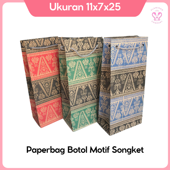 

PAPER BAG MINI BOTOL MOTIF SONGKET UKURAN 11X7X25 PAPERBAG TUMBLR BOTOL KAKTUS / TAS SOVENIR/ GIFT BAG/ TAS KADO/ TAS KERTAS BAHAN CRAFT MURAH/ PAPERBAG MINI
