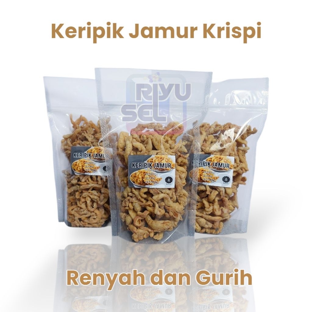 

riyuselstore - 150gr Keripik Jamur Krispi Super Crispy Murah