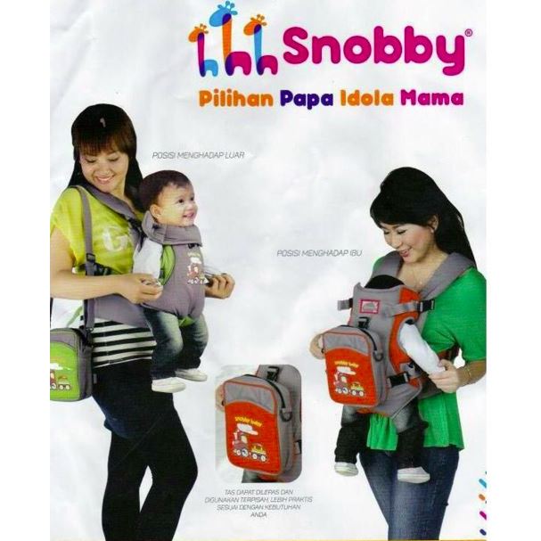 Gendongan Ransel Bayi Saku Depan Snobby Merah | Gendongan Ransel Bayi | Gendongan Ransel Bayi Murah