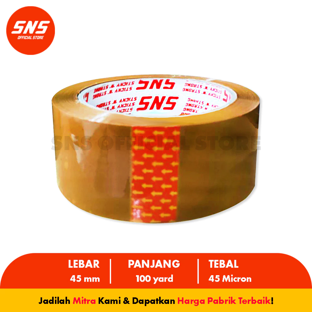 

LAKBAN COKLAT 45 mm x 100 YARD ECO - SNS
