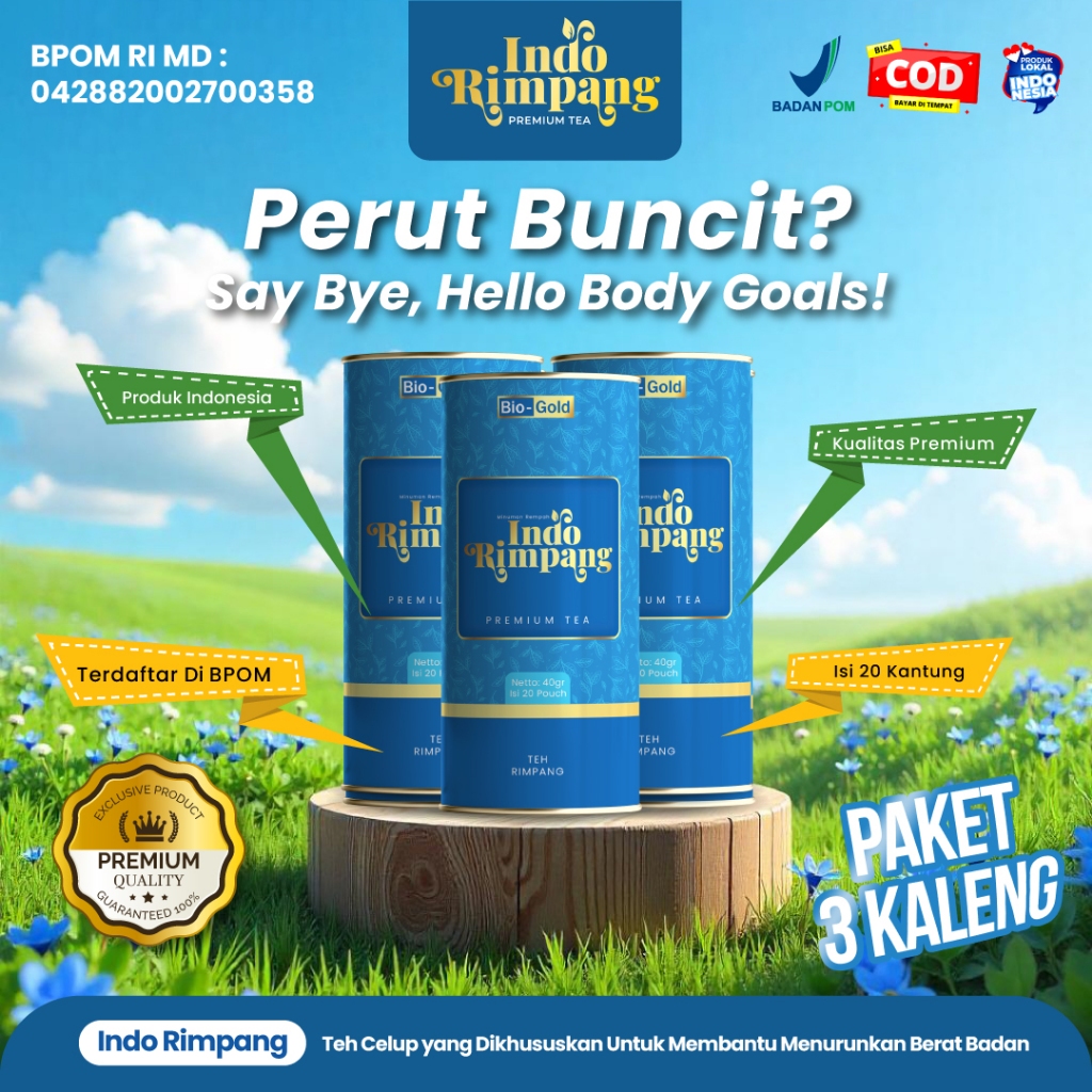 

Indo Rimpang - Paket 3 Kaleng Teh Pelangsing Solusi Herbal untuk Detox Pencernaan dan menurunkan Berat Badan