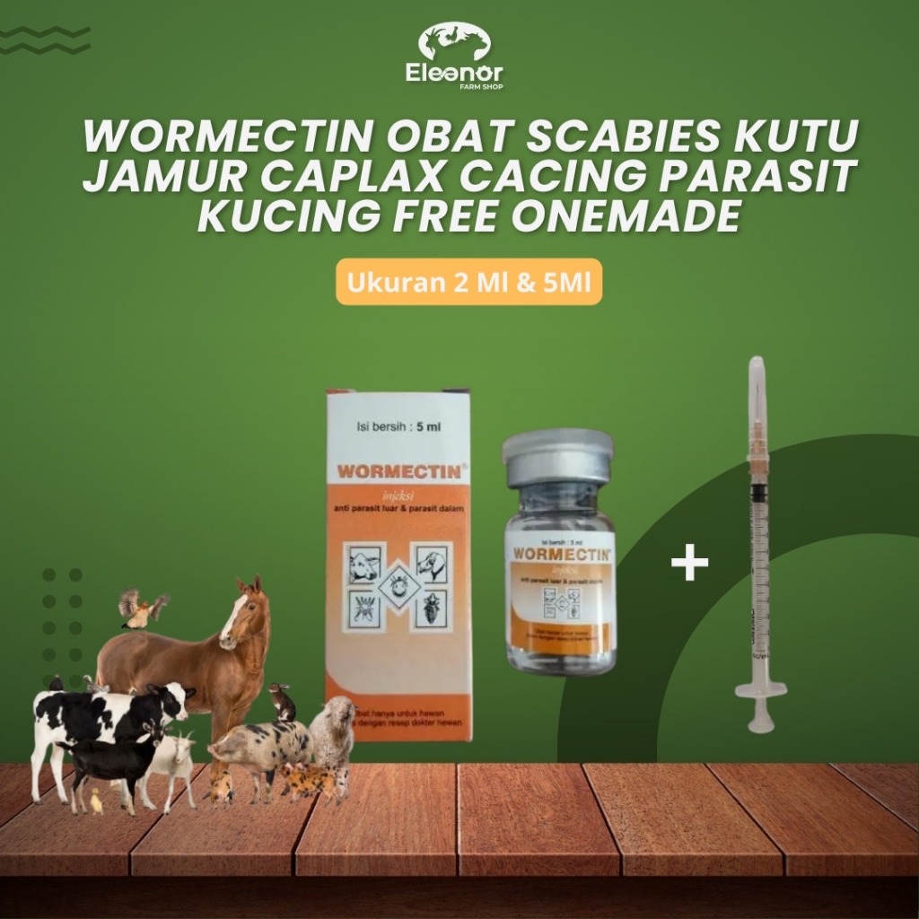 Obat Kutu Jamur Ternak Domba Kambing Scabies Kucing Sapi Wormectin