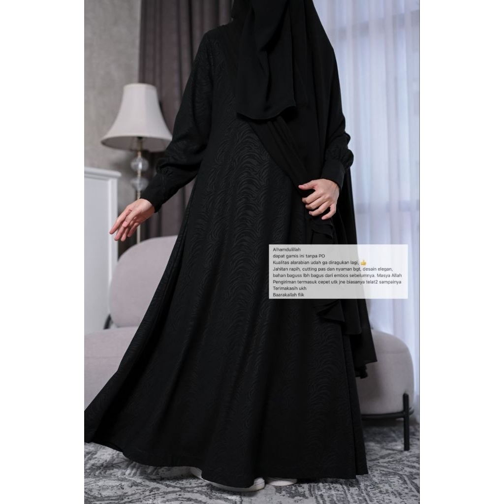 Rashiqa Gamis Exclusive Embos [Black] by Al arabian