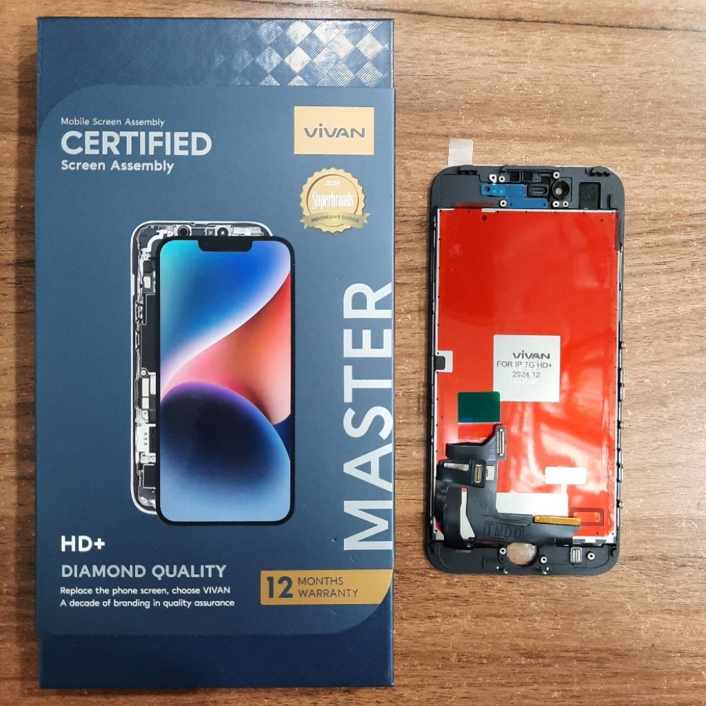 LCD TOUCHSCREEN IP 7G HD+ ORI VIVAN HITAM FULLSET