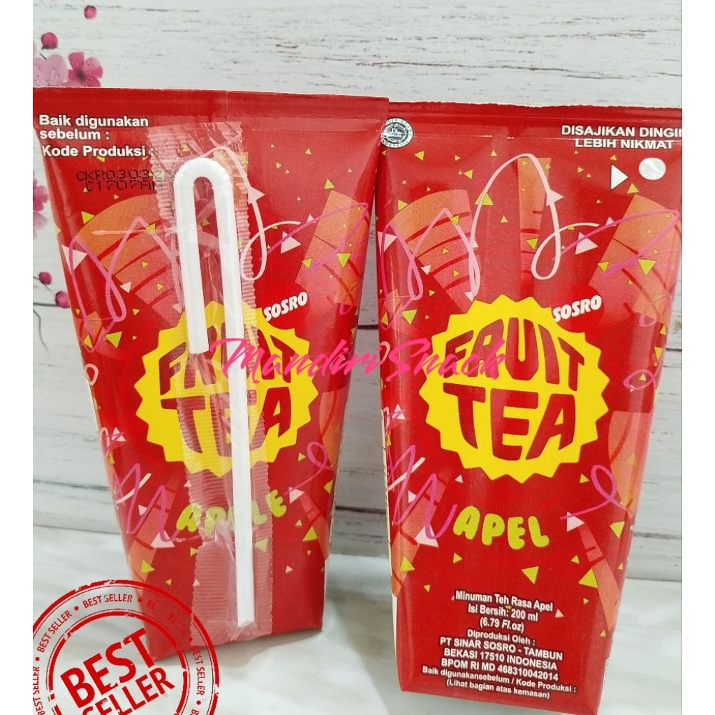 

(Top Quality) SOSRO Fruit Tea 200Ml isi 24 Pcs Minuman Rasa Teh Apel Exp aman Harga Terjangkau