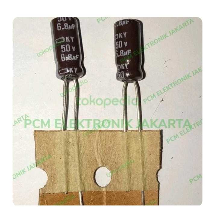 RF4966 elco elko 6.8uf 6.8 uf 6u8 50v 50volt 50 volt nippon chemicon asli ori by PCM LTC GLODOK