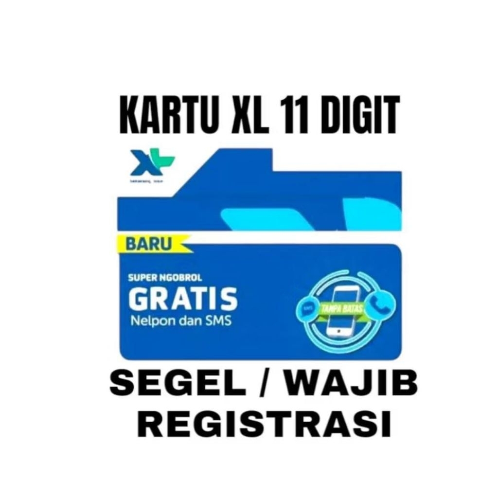 Kartu XL 11 DIGIT / 11 ANGKA SEGEL