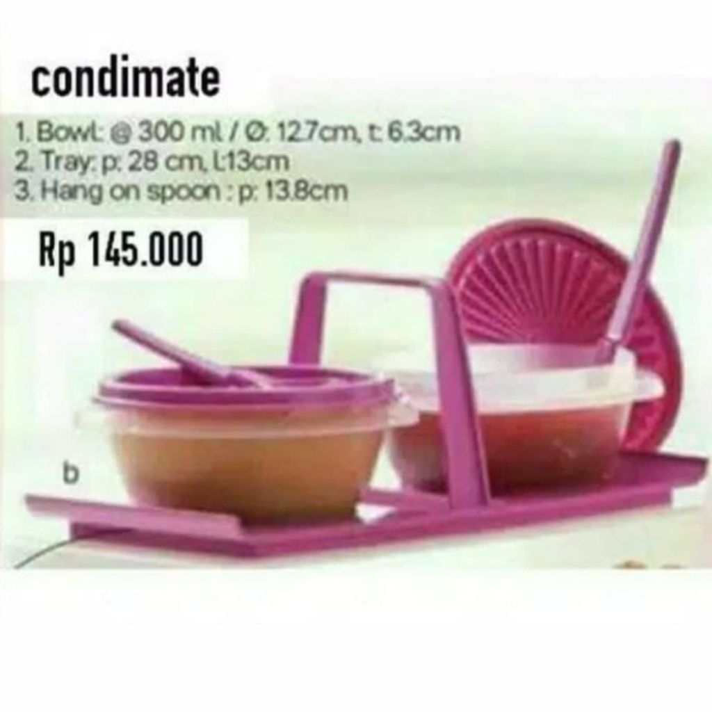 Condimate set Tupperware/tempat bumbu/mangkok serbaguna.