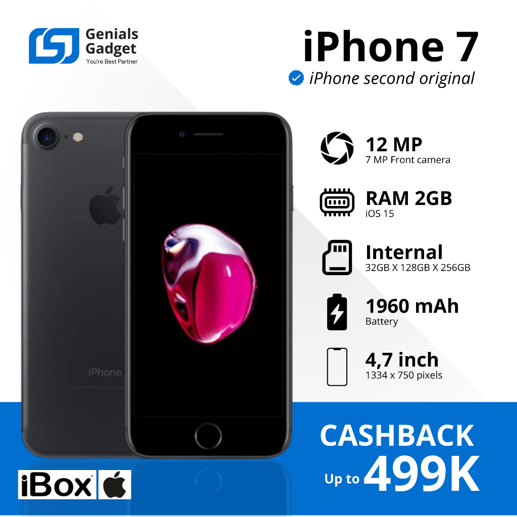 GG IP 7  32GB 128GB 256GB Second BEKAS | MULUS NORMAL FULLSET BERGARANSI