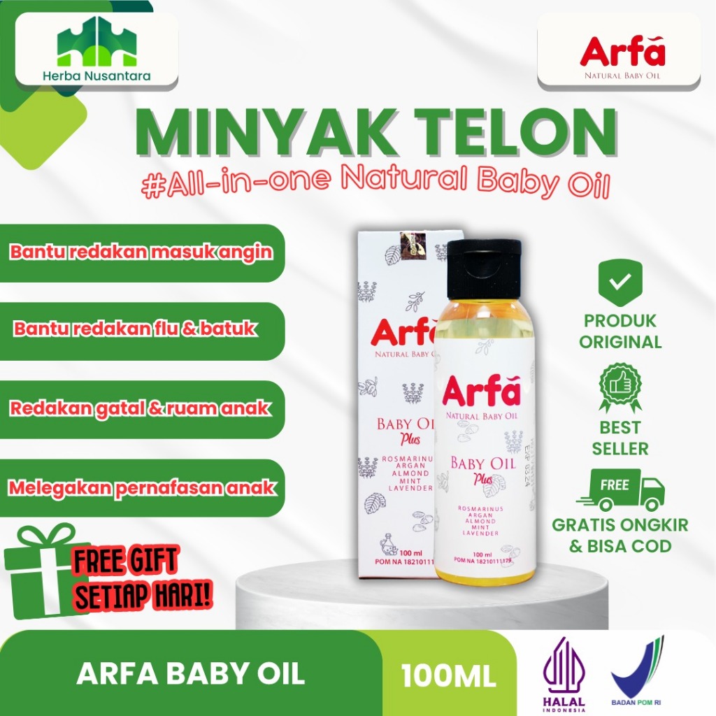 Arfa Baby Oil Minyak Telon All - on - Natural Baby Oil