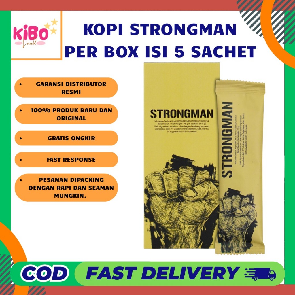

Kopi Strongman isi 5 Sachet / Box Minuman Serbuk Kopi 15gr/pcs Strong Man Strongmen Coffee