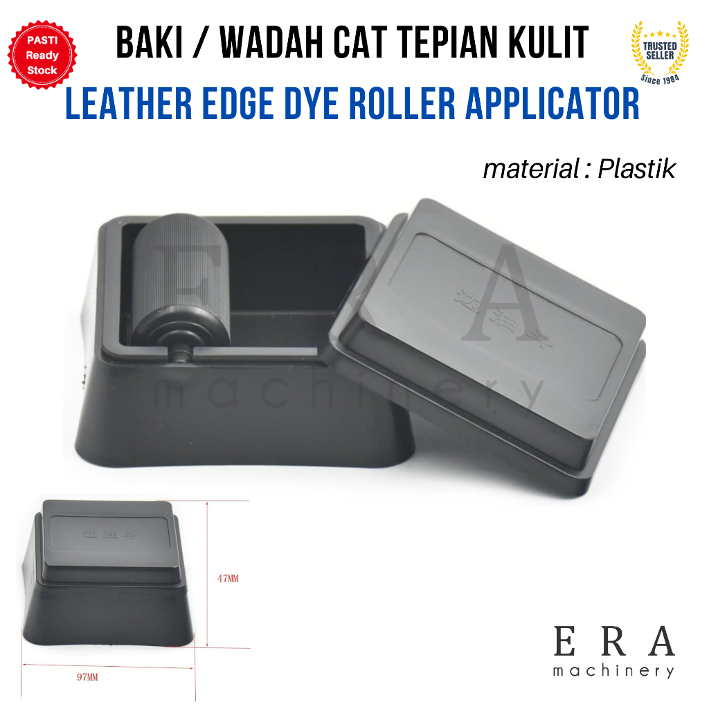 

baki cat pinggiran kulit tepian kulit sintetis kulit asli leather edge dye roller box applicator leather edge coloring box