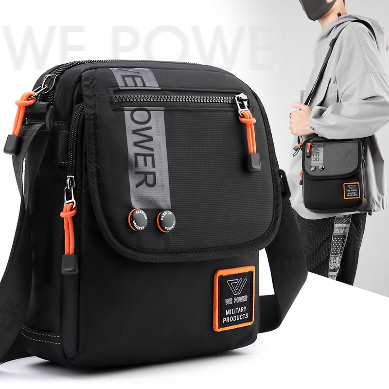 Highland Tas Selempang Pria Persegi Shoulder Bag Cowok Kekinian Tas Gendong Kecil Anti Air TS314