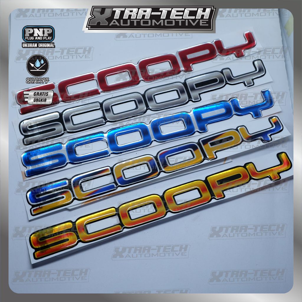 Emblem timbul Scoopy New / Emblem Scoopy Prestige / Emblem Scoopy Donat