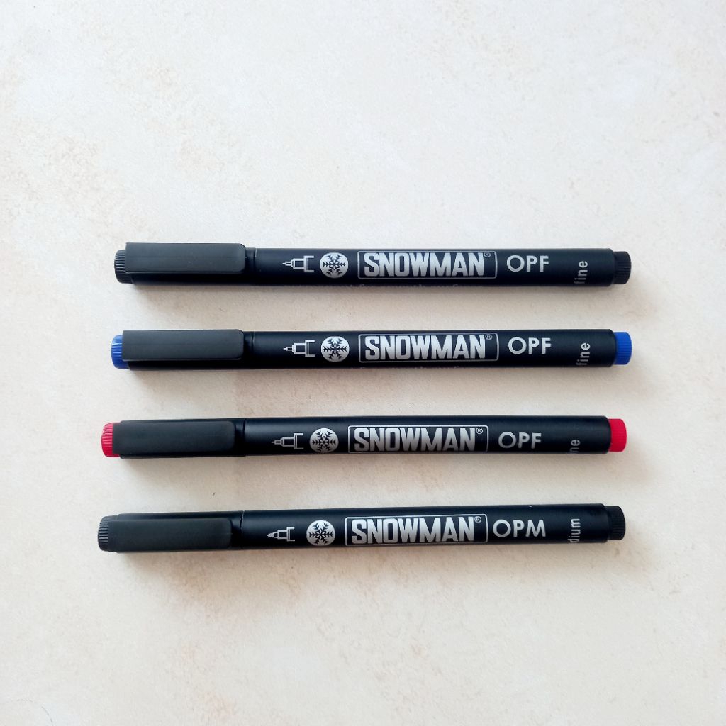 

[ 1 PIECE MURAH ] Spidol OHP Permanent Marker Snowman Fine OPF / Medium OPM