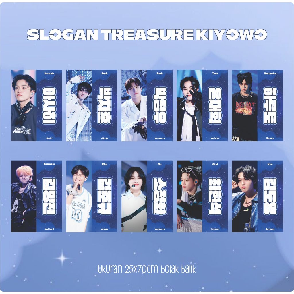 SLOGAN HAND BANNER TREASURE Cheering kit
