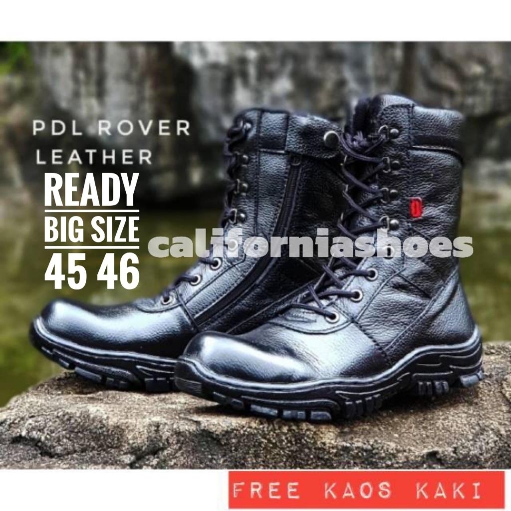 SEPATU KICKERS BOOTS PDL SAFETY KULIT ASLI ADVENTUR TOURING UJUNG BESI KERJA LAPANGAN PRIA READY BIG