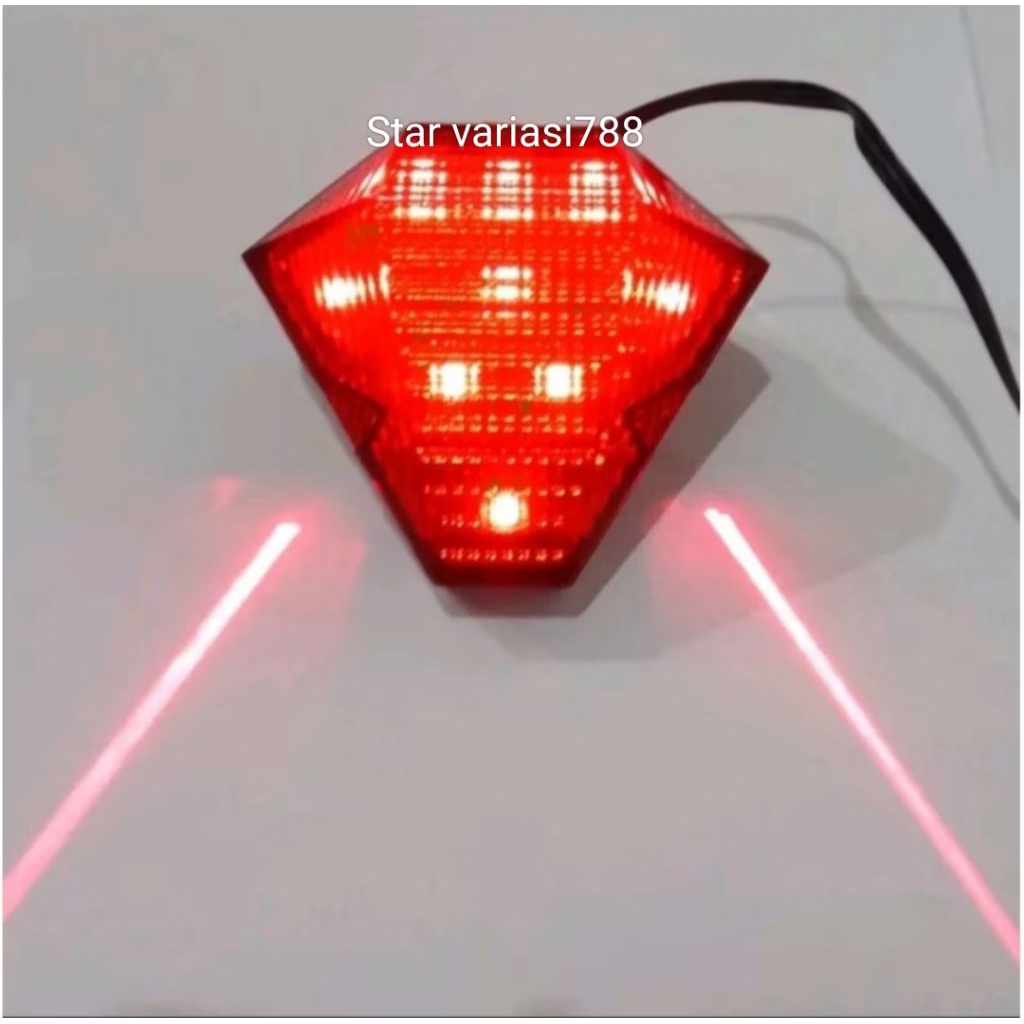 lampu stop rem belakang led laser variasi