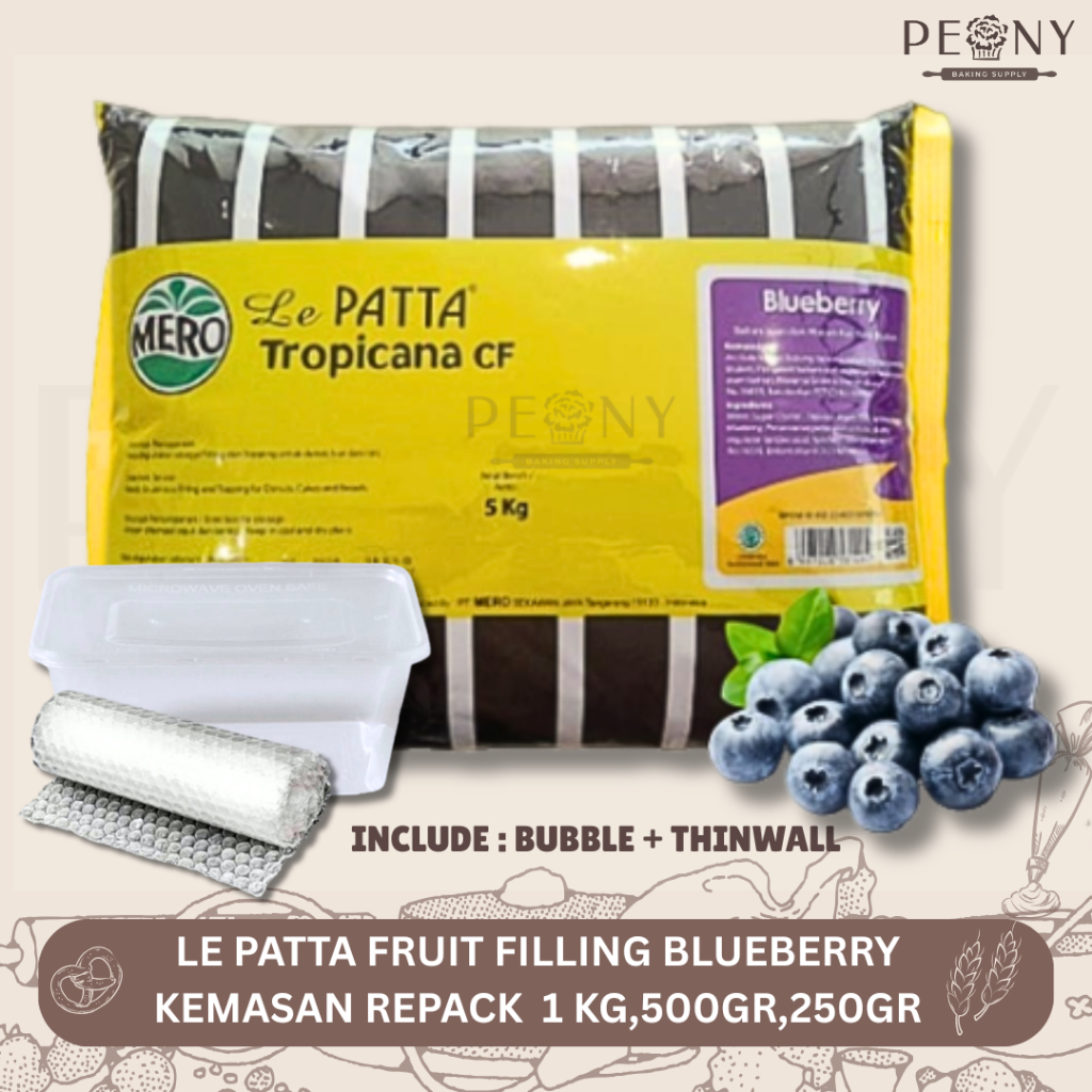 

LE PATTA FRUIT FILLING BLUEBERRY / SELAI BLUEBERRY HALUS KEMASAN ECER