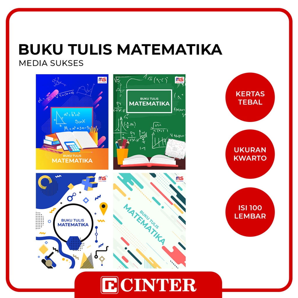

MEDIA SUKSES - BUKU SEKOLAH / BUKU TULIS KOTAK-KOTAK KECIL / BUKU TULIS MATEMATIKA ISI 100 POLOS (SS0102100A)