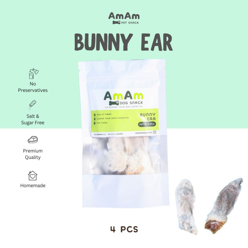 AMAM RABBIT EAR SNACK ANJING CEMILAN ANJING TELINGA KELINCI DOG CHEW