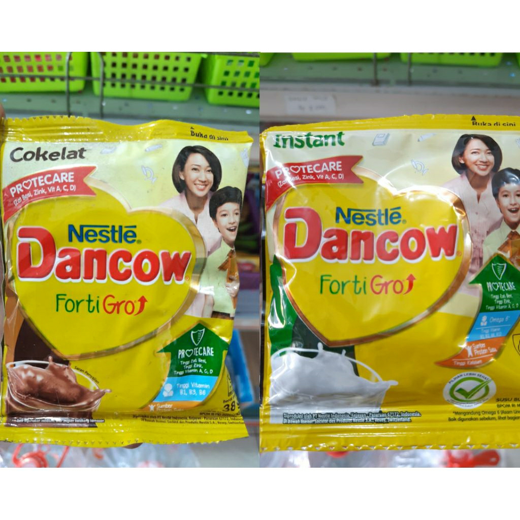 

Susu Dancow bubuk rasa coklat dan vanilla ecer 38g