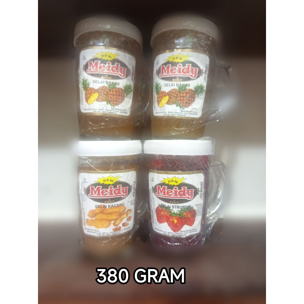 

MEIDY SELAI ISIAN ROTI 380 Gram / SELAI FILLING MEIDY RASA STROBERI NANAS KACANG 380 GRAM