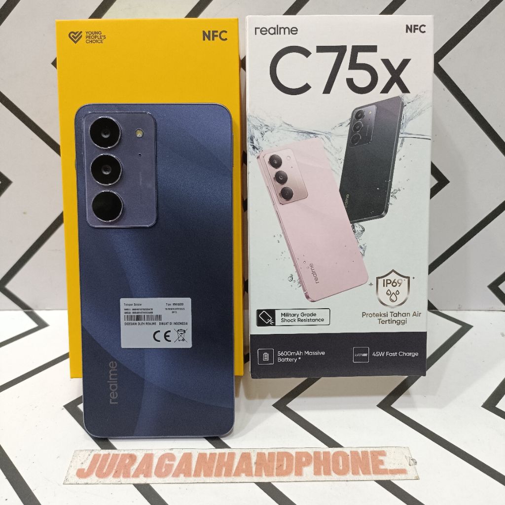 REALME C75X NFC 8/128GB HP BEKAS SECOND FULLSET