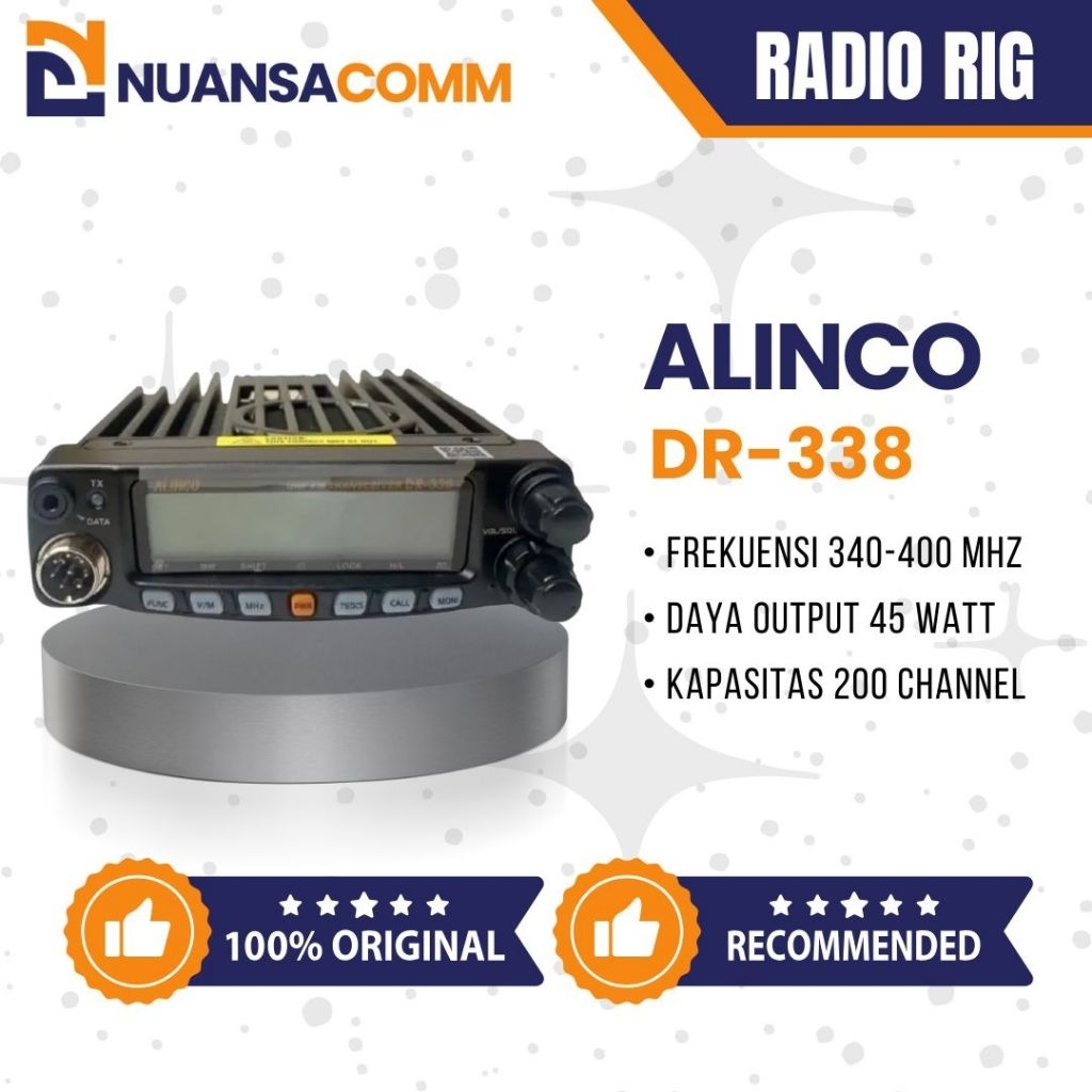 Radio Rig Alinco DR 338 / Rig Alinco DR338 / Rig DR338 Alinco Garansi Resmi