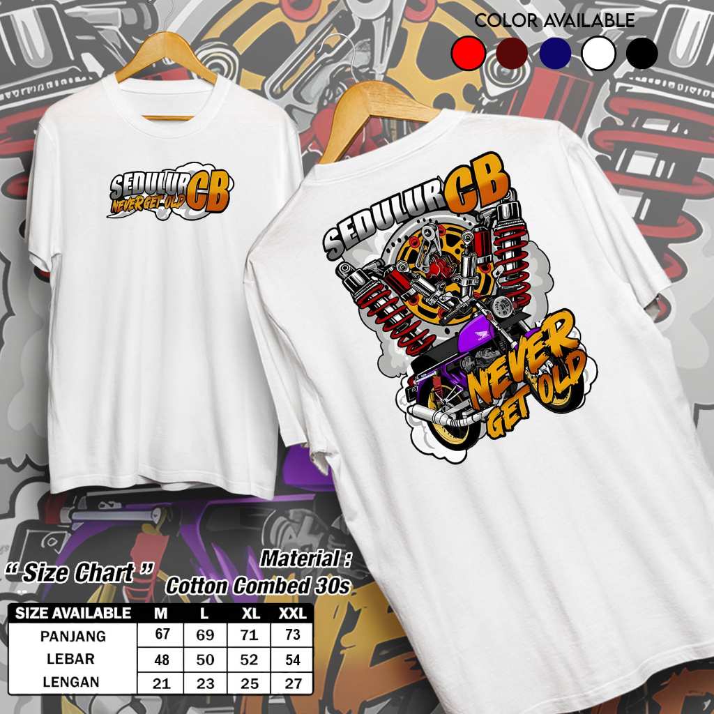 Kaos Motor Viral Terbaru SEDULUR-CB Kaos Honda CB Kaos Motor Herex Astrea